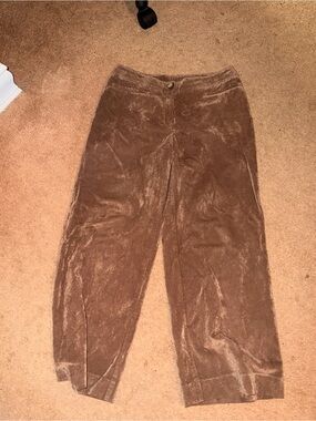 VINTAGE Brown Velvet Wide Leg Pants